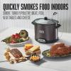 imageWESTON 2in1 Programmable Slow Cooker amp Electric Indoor Smoker 6 Quart 3Tier Smoking Rack for Meat Cheese and More Dishwasher Safe Crock Temperature Probe Includes 16 oz Party Dipper BlackBlack No Party Dipper