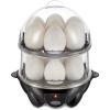 imageHamilton Beach 3in1 Electric Egg Cooker for Hard Boiled Eggs Poacher Omelet Maker amp Vegetable Steamer Holds 14 Black 255083in1