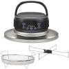 imageHamilton Beach Air Fryer Lid Fits 6 Quart Oval Slow Cooker Crock With Fry Basket and Tray Works with Multiple Brands 33602