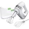 imageHamilton Beach Professional 5Speed Electric Hand Mixer with SnapOn Storage Case QuickBurst Stainless Steel Twisted Wire Beaters and Whisk Mint 62658White