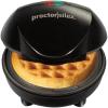 imageProctor Silex Double Mini Waffle Maker Machine with 4 Round Nonstick Grids Makes 2 Personalized Individual Breakfast Keto Chaffles and Hashbrowns Compact Black 26102Single Compartment