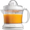 imageProctor Silex Electric Citrus Juicer Machine Large 34 oz Pitcher Pressure Activated 2 Reamers for Big and Small Fruit Pulp Control for Orange Lemon Grapefruit Juice White amp Green 66340White