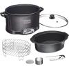 imageWESTON 2in1 Programmable Slow Cooker amp Electric Indoor Smoker 6 Quart 3Tier Smoking Rack for Meat Cheese and More Dishwasher Safe Crock Temperature Probe Includes 16 oz Party Dipper BlackBlack No Party Dipper