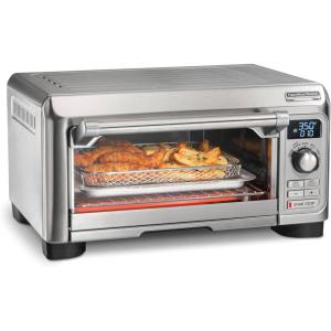 imageHamilton Beach Professional SureCrisp Digital Air Fryer Toaster Oven Combo with 6in1 Functionality 1500 Watts 10inch Pizza  4 Slice Capacity Stainless Steel 31241