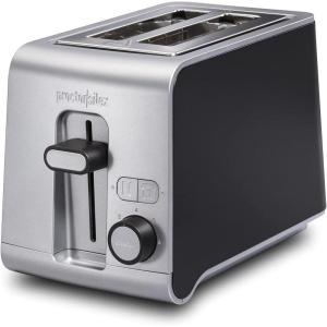 imageProctor Silex 2 Slice Toaster with Extra Wide Slots SureToast Technology Shade Selector amp Bagel Setting Black and Silver 22302