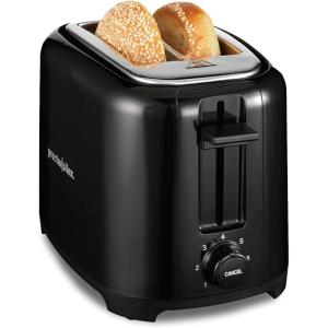 imageProctor Silex 2Slice Toaster with Extra Wide Slots for Bagels CoolTouch Walls Shade Selector Toast Boost Auto Shutoff and Cancel Button Black 22305Toaster