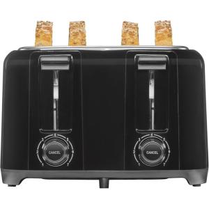 imageProctor Silex 4 Slice Toaster with Extra Wide Slots for Bagels CoolTouch Walls Shade Selector with 7 Browning Levels Toast Boost Auto Shutoff and Cancel Button White 24214PSBlack