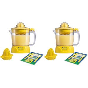 imageProctor Silex Alexs Lemonade Stand Electric Citrus Juicer Machine Large 34 oz Pitcher Pressure Activated for Lemons Limes and Oranges 34 oz Includes 2 Reamers amp Recipe Book Yellow 66341Large 34 oz Pitcher  New for 2024 Pack of 2