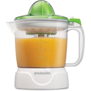 imageProctor Silex Electric Citrus Juicer Machine 34 oz for Orange Lemon Grapefruit Juice White amp Green 66337